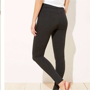 LOFT by Ann Taylor Charcoal Heather Gray Ponte Legging Pant Size Medium
